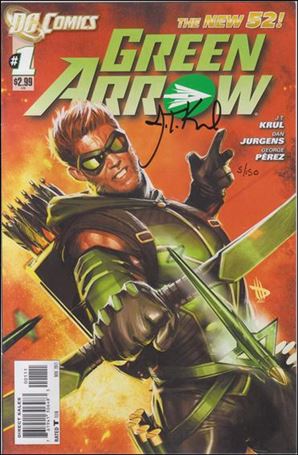 Green Arrow (2011) issue 1-C Dynamic Forces (Signed by J.T. Krul) 1/150