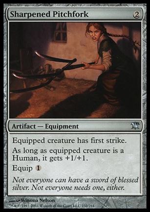 Magic the Gathering: Innistrad (Base Set) card 232 Sharpened Pitchfork