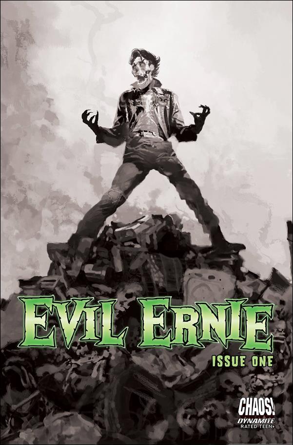 Evil Ernie (2021) issue 1-K Arthur Suydam 1:20 Black & White Cover