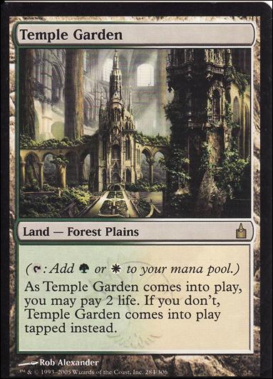 Magic the Gathering: Ravnica (Base Set)  card 284 Temple Garden