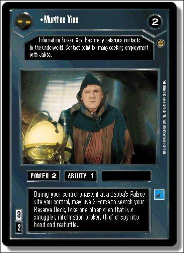 Star Wars: Jabba's Palace Limited (Base Set) card 22 Murtoc Yine