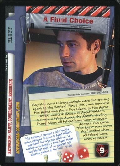 X-Files (Promo) card PR97-03-BBB A Final Choice