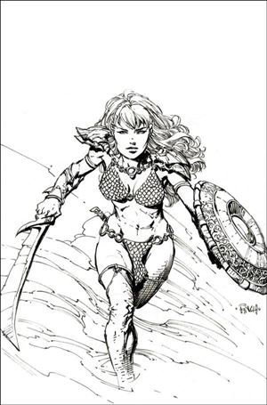 Unbreakable Red Sonja issue 2-H David Finch 1:15 B&W Virgin Cover