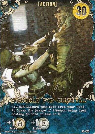 Resident Evil (Base Set) card AC-012 Struggle for Survival