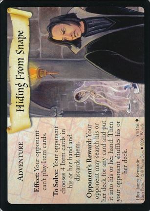 Harry Potter (Base Set) card 54 Hiding From Snape