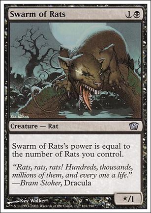 Magic the Gathering: 8th Edition (Base Set) card 167 Swarm of Rats