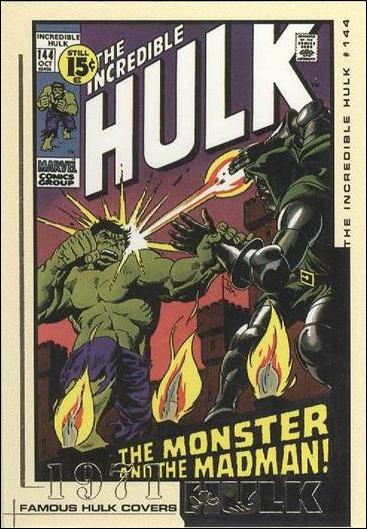 Hulk Film and Comic Cards (Famous Hulk Covers Subset) card FC16 The Incredible Hulk Cover #144 - 1971