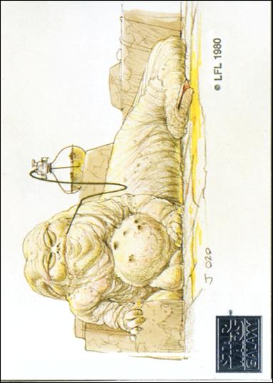 Star Wars Galaxy: Series 1 (Factory Base Set) card 27 Jabba the Hutt