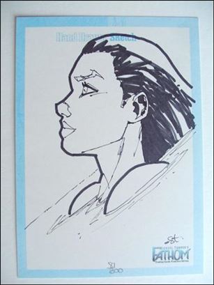 Michael Turner's Fathom (Case Topper 5X7 Sketch Card Subset) card 1-E Aspen II (Inked)