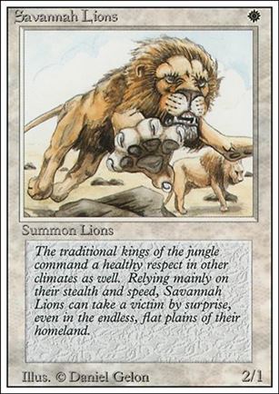 Magic the Gathering: Revised (Base Set) card 39 Savannah Lions