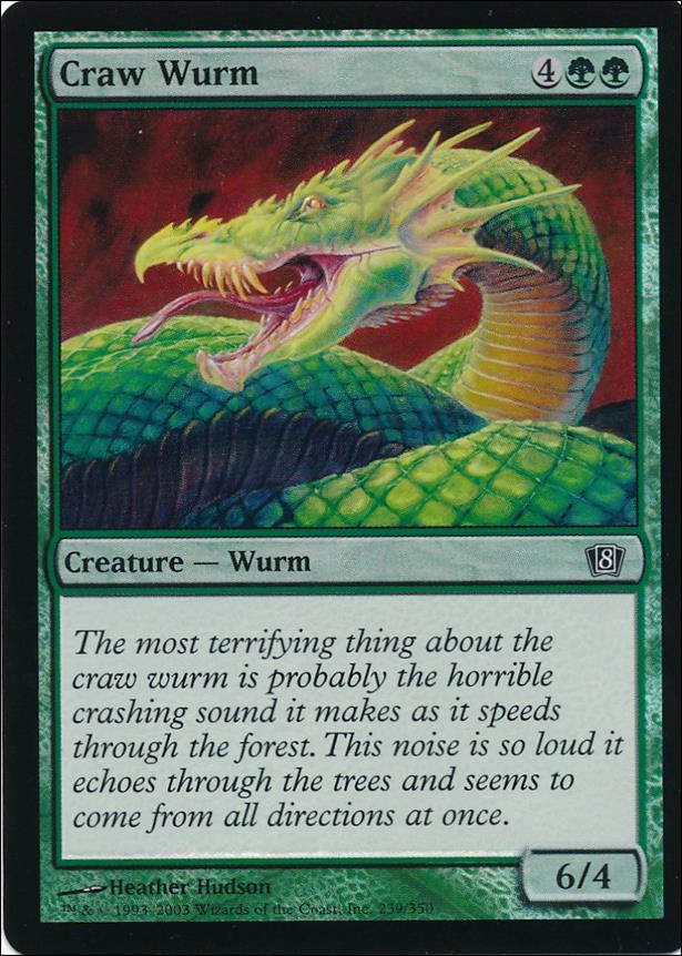 Magic the Gathering: 8th Edition (Foil Set) card 239 Craw Wurm