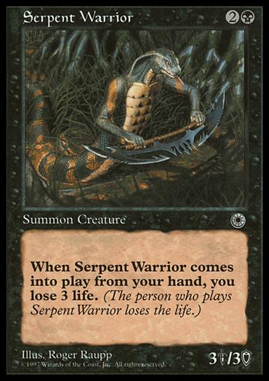 Magic the Gathering: Portal (Base Set) card 109 Serpent Warrior