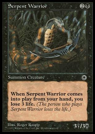 Magic the Gathering: Portal (Base Set) card 109 Serpent Warrior