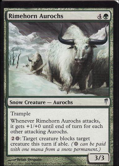 Magic the Gathering: Coldsnap (Base Set) card 118 Rimehorn Aurochs
