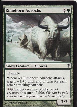 Magic the Gathering: Coldsnap (Base Set) card 118 Rimehorn Aurochs