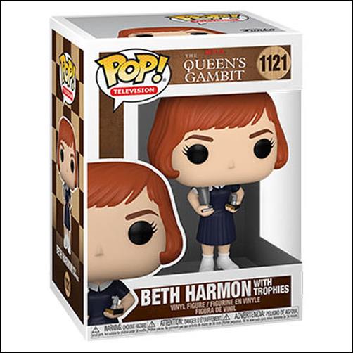 POP! Television figure 1121 Beth Harmon with trophies