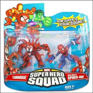 Marvel Super Hero Squad figure 34 Carnage and Spider-Man (Ben Reilly)