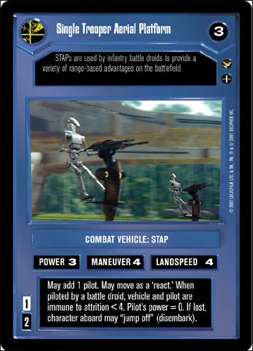 Star Wars: Theed Palace Limited (Base Set) card 57 Single Trooper Aerial Platform