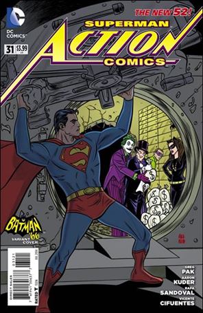 Action Comics (2011) issue 31-B Michael Allred 1:25 Batman '66 Cover