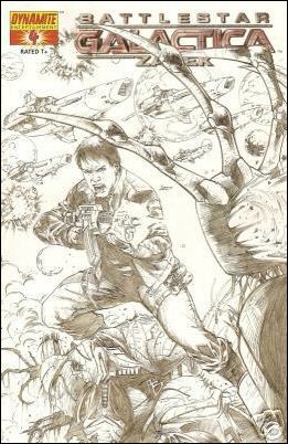 Battlestar Galactica: Zarek issue 4-C Adriano Batista 1:15 Sketch Cover 