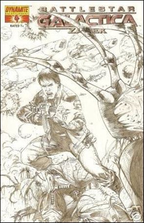 Battlestar Galactica: Zarek issue 4-C Adriano Batista 1:15 Sketch Cover 