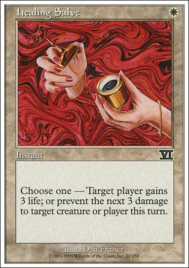 Magic the Gathering: 6th Edition (Base Set) card 22 Healing Salve