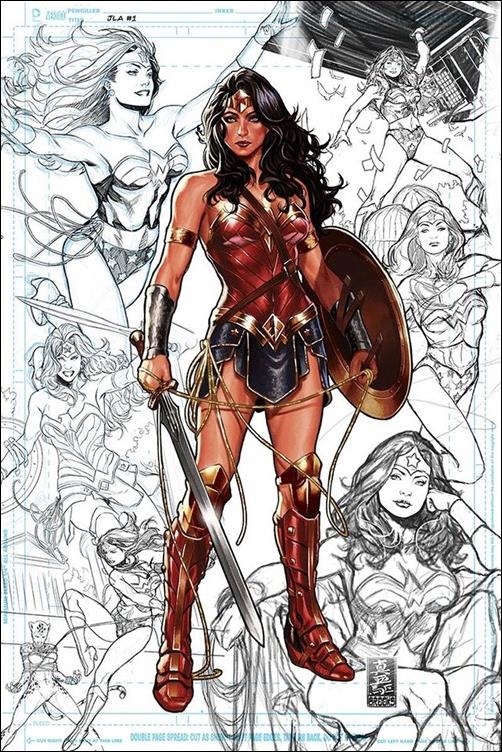 Justice League (2018) issue 1-JR Mark Brooks ComicSketchArt Sketch Cover 1/250