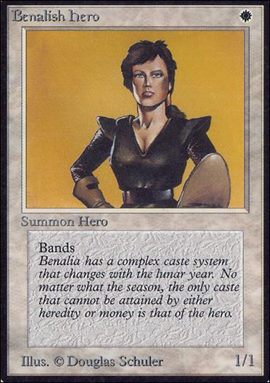 Magic the Gathering: Limited Edition Alpha (Base Set) card 4 Benalish Hero