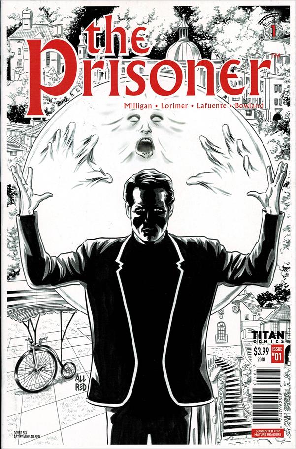 Prisoner: The Uncertainty Machine issue 1-F Michael Allred Black & White Cover