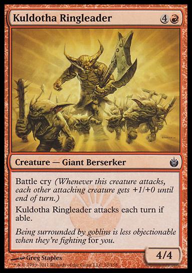 Magic the Gathering: Mirrodin Besieged (Base Set) card 70 Kuldotha Ringleader