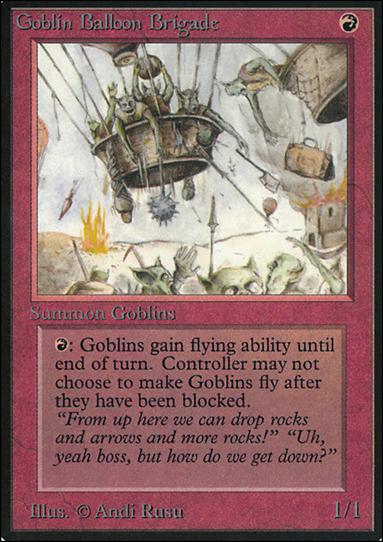 Magic the Gathering: Limited Edition Alpha (Base Set) card 153 Goblin Balloon Brigade