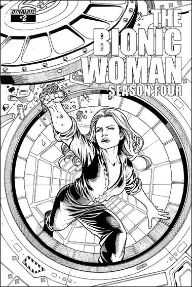 Bionic Woman: Season Four issue 2-B 1:15 Black & White Cover