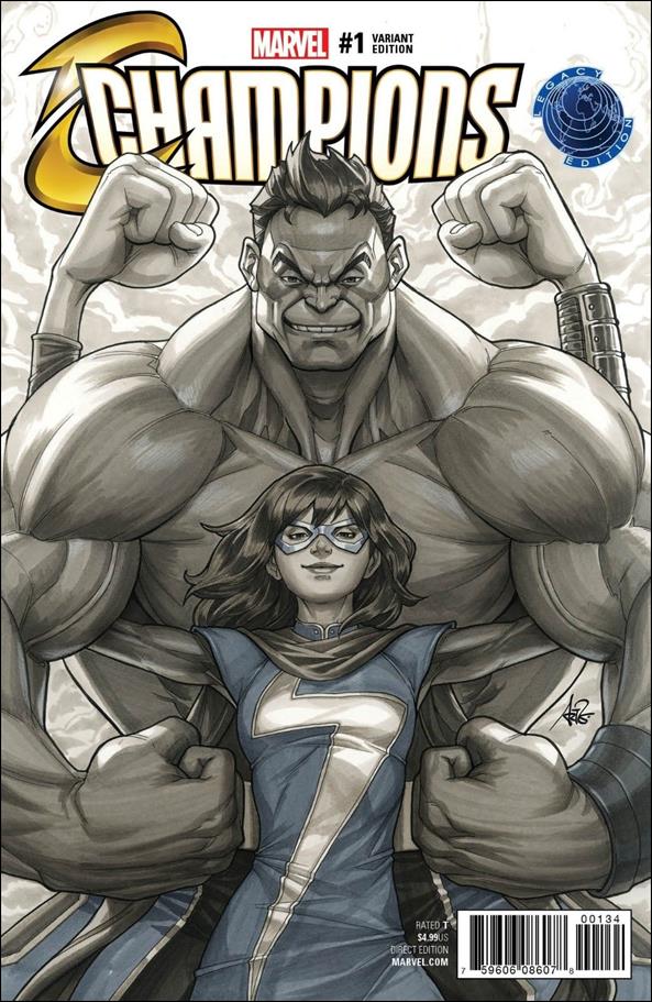 Champions (2016) issue 1-VG Stanley "Artgerm" Lau Legacy Black & White Cover