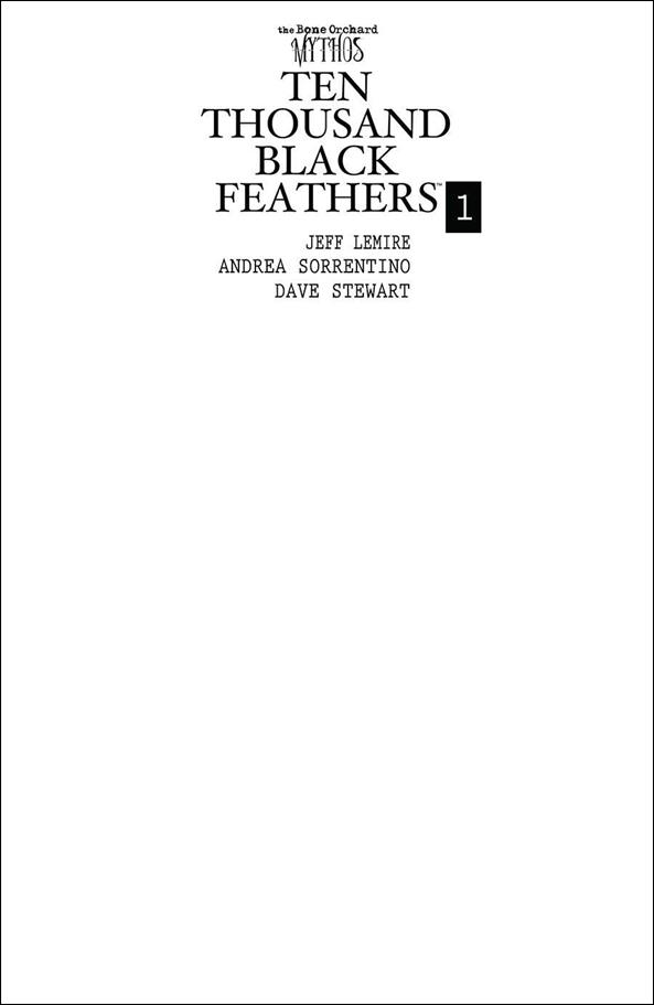 Bone Orchard Mythos: Ten Thousand Black Feathers issue 1-D Blank/Sketch Cover