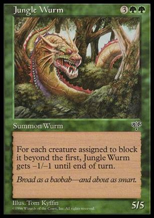 Magic the Gathering: Mirage (Base Set) card 224 Jungle Wurm