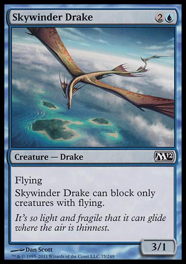 Magic the Gathering: 2012 Core Set (Base Set) card 75 Skywinder Drake