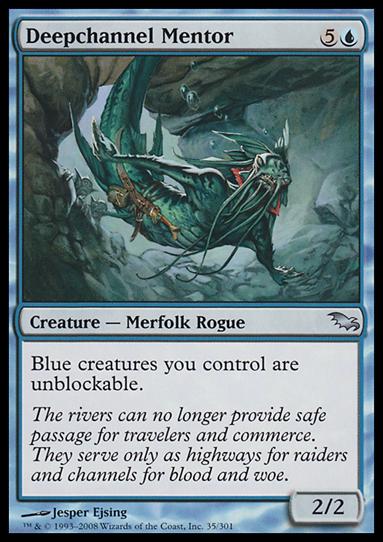 Magic the Gathering: Shadowmoor (Base Set) card 35 Deepchannel Mentor