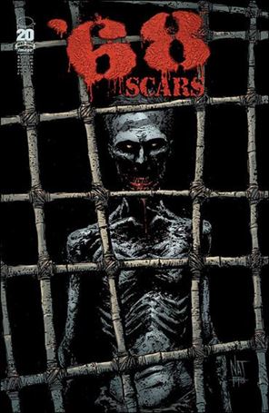 '68 Scars issue 3-B Nat Jones Black White & Red Cover