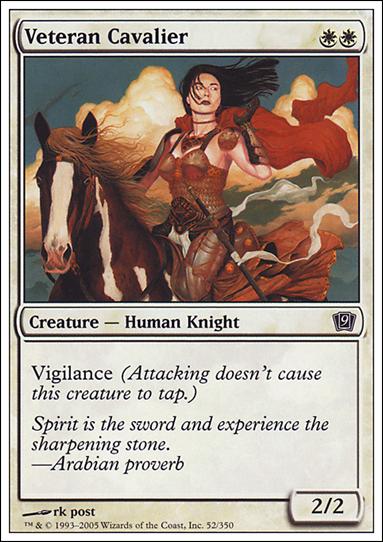 Magic the Gathering: 9th Edition (Base Set) card 52 Veteran Cavalier