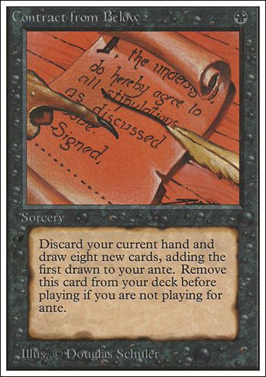 Magic the Gathering: Unlimited (Base Set) card 97 Contract from Below
