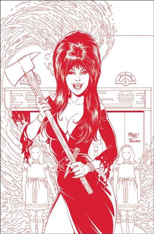Elvira in Horrorland issue 2-L John Royle 1:11 Red Line Art Cover