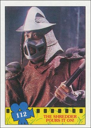 Teenage Mutant Ninja Turtles Movie (Base Set) card 112 The Shredder Pours It On!