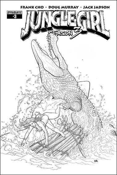 Jungle Girl Season 3 issue 3-B Black & White Cover 1:10