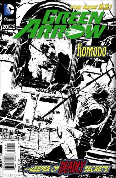 Green Arrow (2011) issue 20-B 1:25 Black and White Cover