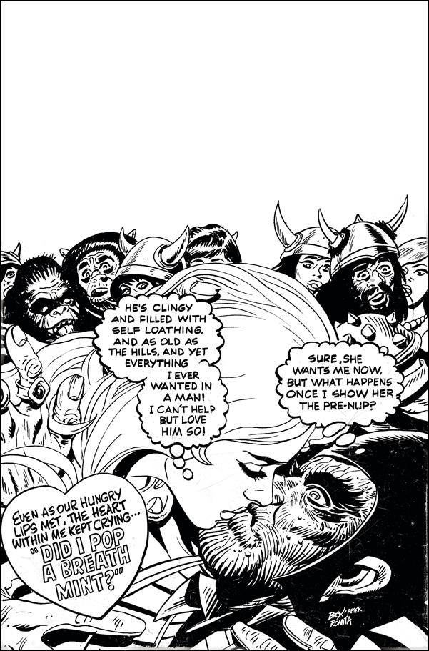 Red Sonja Valentine's Special issue 2021-J Jimmy Broxton 1:11 Black & White Virgin Cover
