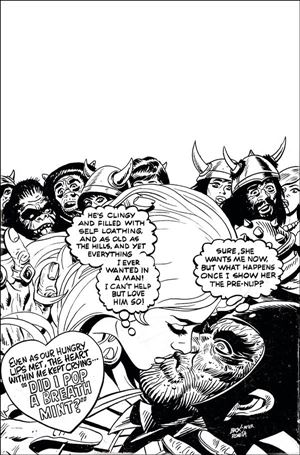 Red Sonja Valentine's Special issue 2021-J Jimmy Broxton 1:11 Black & White Virgin Cover
