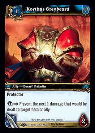 World of Warcraft: Through the Dark Portal (Base Set) card 174 Korthas Greybeard