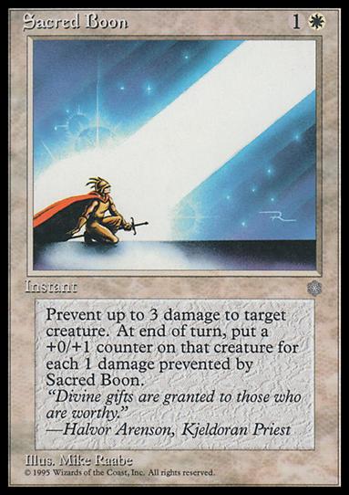 Magic the Gathering: Ice Age (Base Set) card 50 Sacred Boon