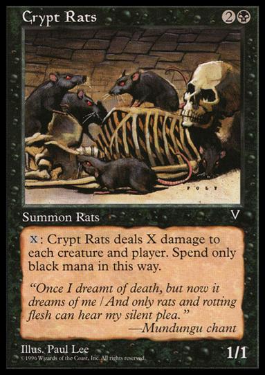 Magic the Gathering: Visions (Base Set) card 55 Crypt Rats