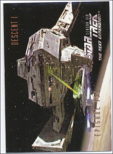 Star Trek: The Next Generation - The Episode Collection Season Six (Base Set) card 613 Descent Part I, Episode 152A